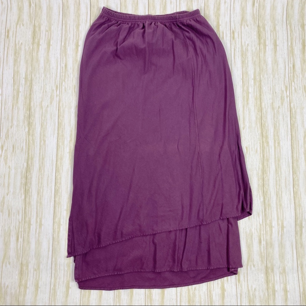 Blue Fish Purple Organic Cotton Maxi Skirt